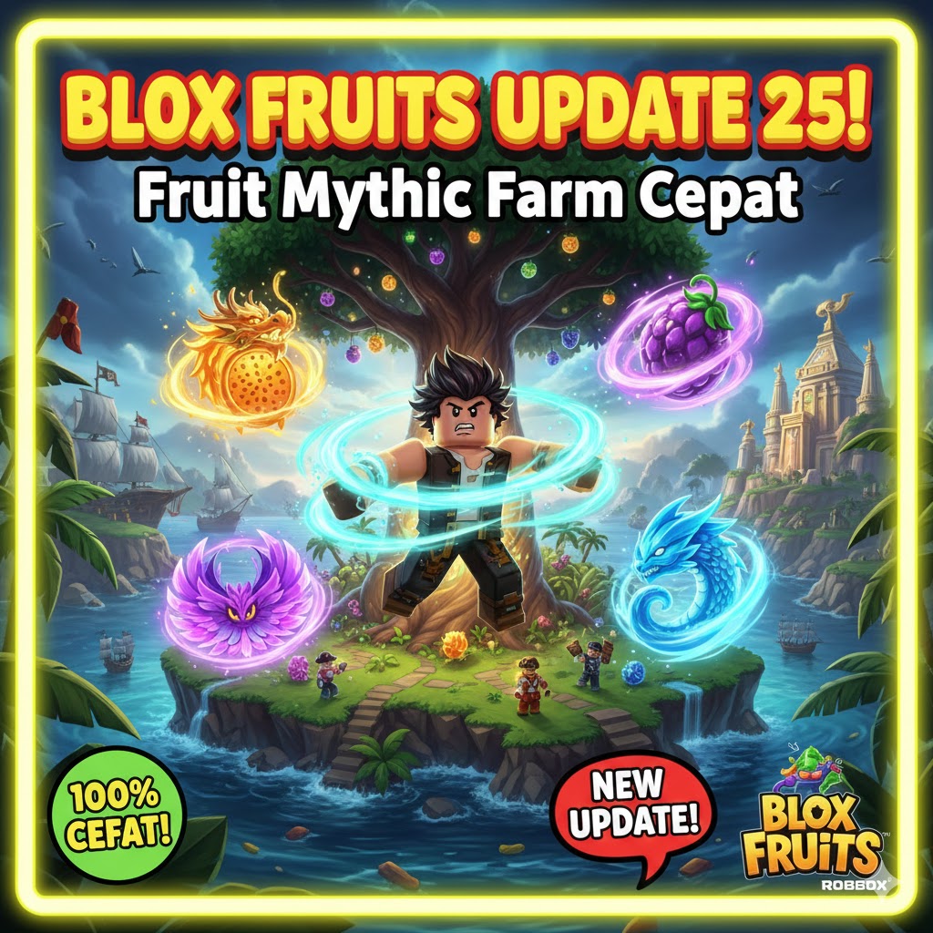 Blox Fruits Update 25: Farm Mythic Fruit Cepat! Leopard Rework & Event Baru