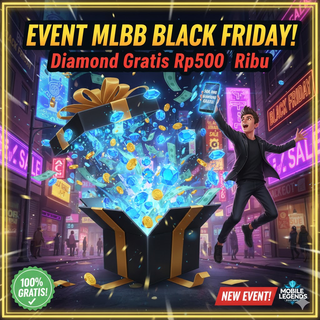 Event MLBB Black Friday: Diamond Gratis Rp500 Ribu!