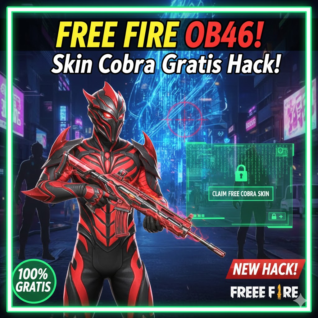 Free Fire OB46: Skin Cobra Gratis Hack! Script OP No Ban 2025