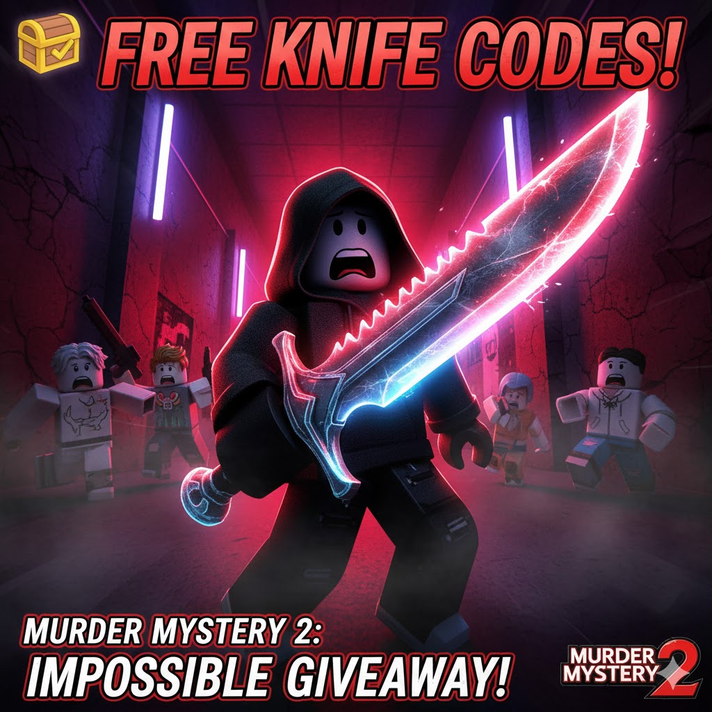 Roblox Murder Mystery 2: Knife Skin Gratis Code November 2025 Redeem Sekarang!