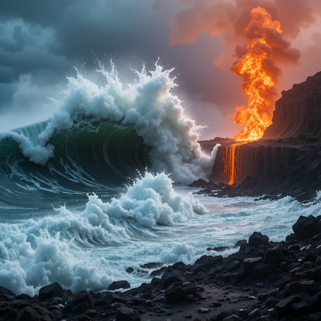Natural Disaster Survival: Tsunami + Lava Combo!