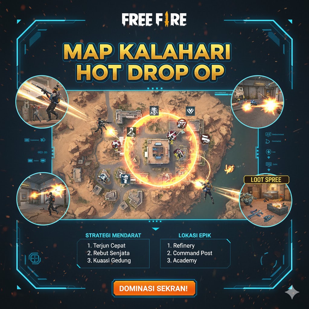 Map Kalahari Free Fire: Hot Drop OP