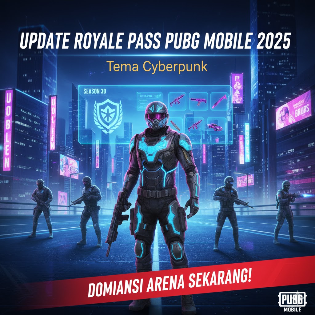 Update Royale Pass PUBG Mobile 2025: Tema Cyberpunk