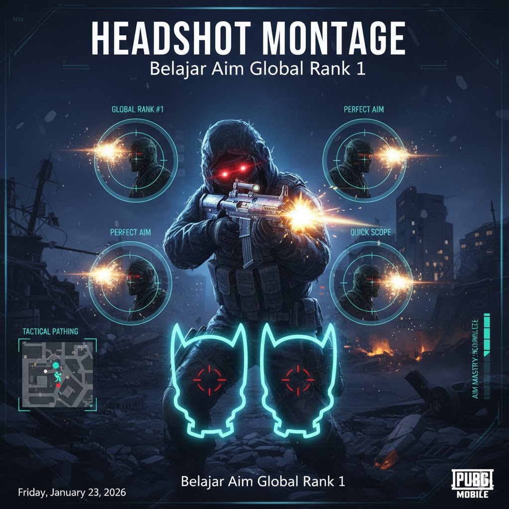 Headshot Montage PUBG Pro: Belajar Aim Global Rank 1 Erangel OB45 2026 Gila!