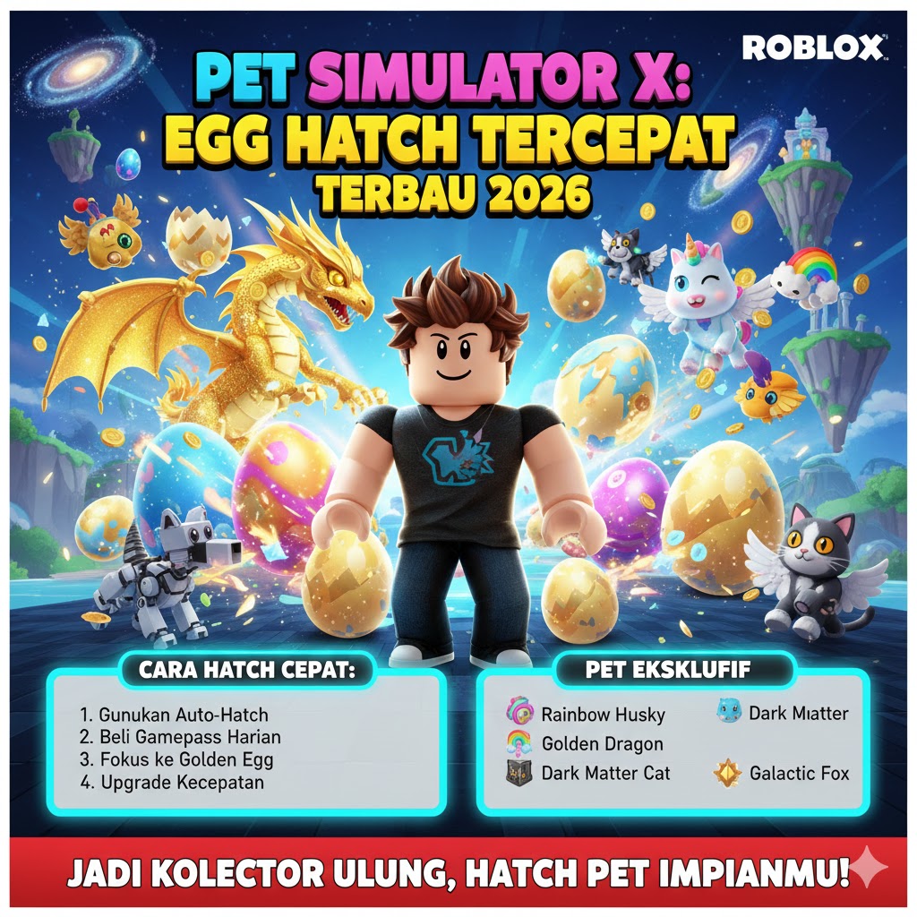 Pet Simulator X: Egg Hatch Tercepat Terbaru Januari 2026