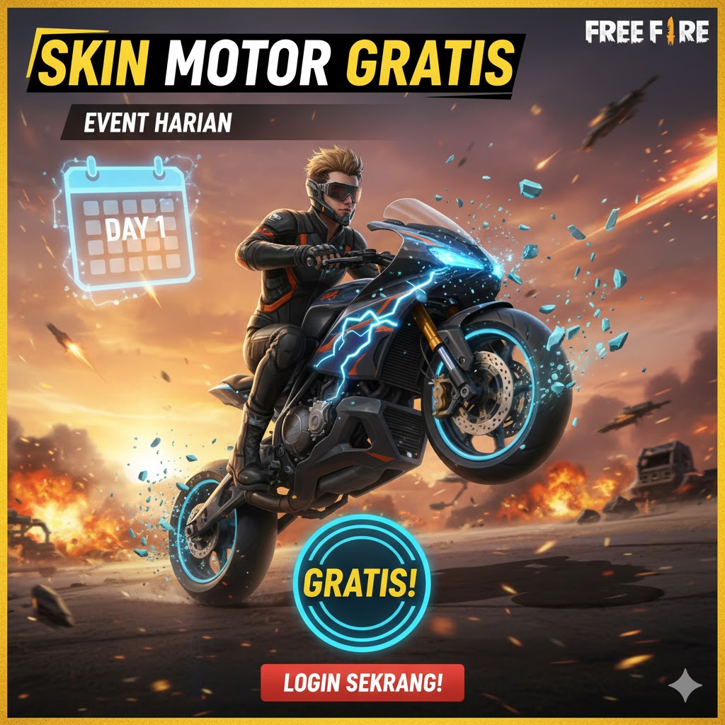 Skin Motor Gratis Free Fire Event Harian 2025!
