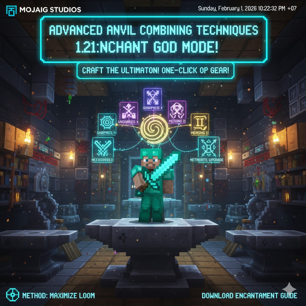 Advanced Anvil Combining Techniques Minecraft 1.21: Enchant God Mode!