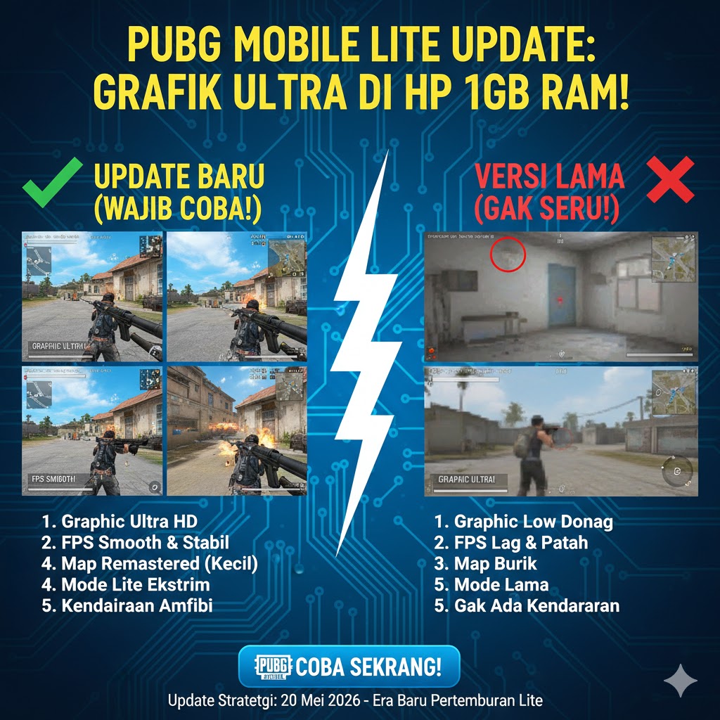 PUBG Mobile Lite Update: Grafik Ultra di HP 1GB RAM!