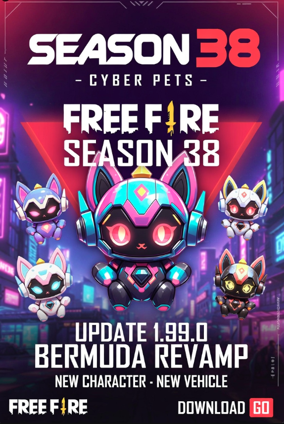 Free Fire Season 38: Update Cyber Pets & Map Bermuda Revamp!