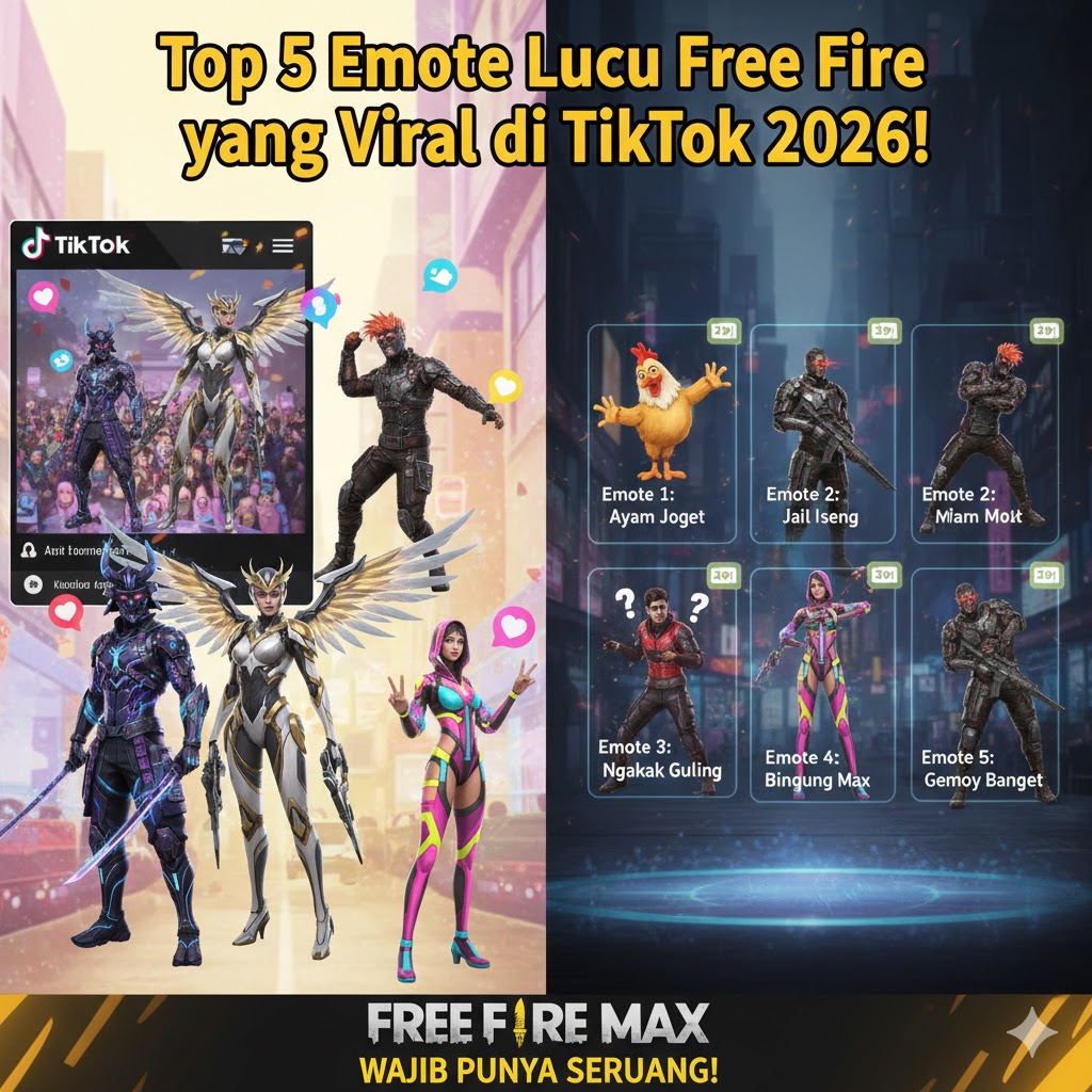 Top 5 Emote Lucu Free Fire yang Viral di TikTok 2026!