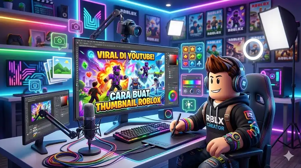 Cara Bikin Thumbnail Roblox yang Viral di YouTube 2026!