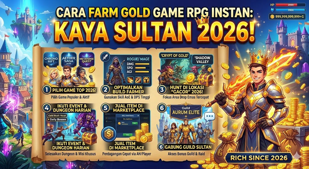 Cara Farm Gold Game RPG Instan: Kaya Sultan 2026!