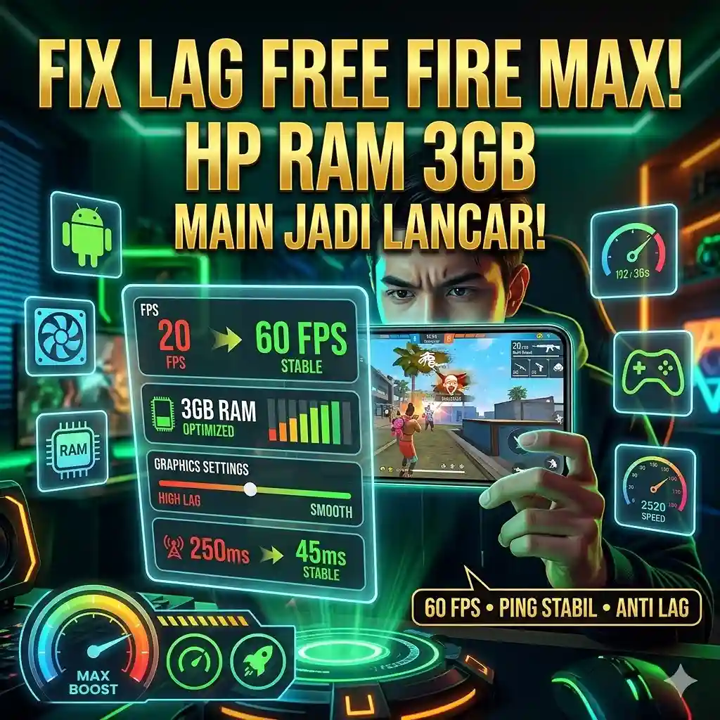 Cara Fix Lag Free Fire Max di HP RAM 3GB